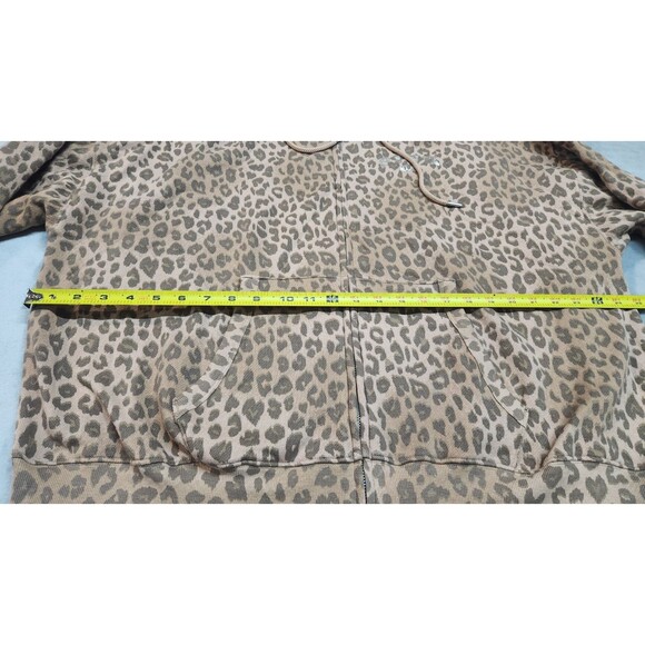 Victoria's Secret PINK XL Leopard Ivy Fleece Full Zip Hoodie Jacket Sweater NWT - Picture 6 of 6
